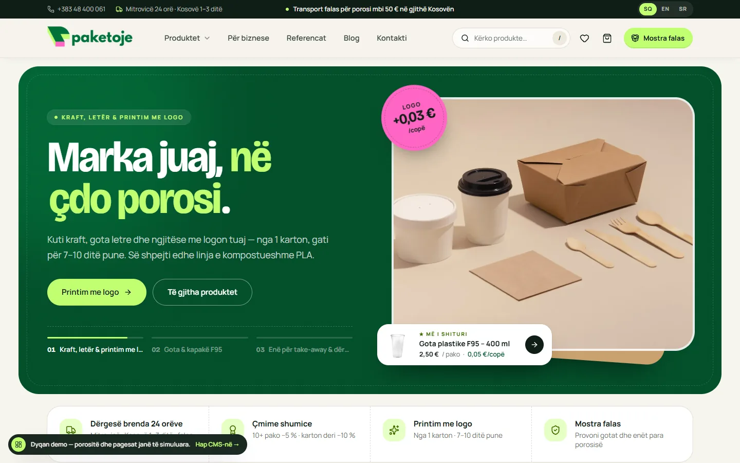 Paketoje — home page
