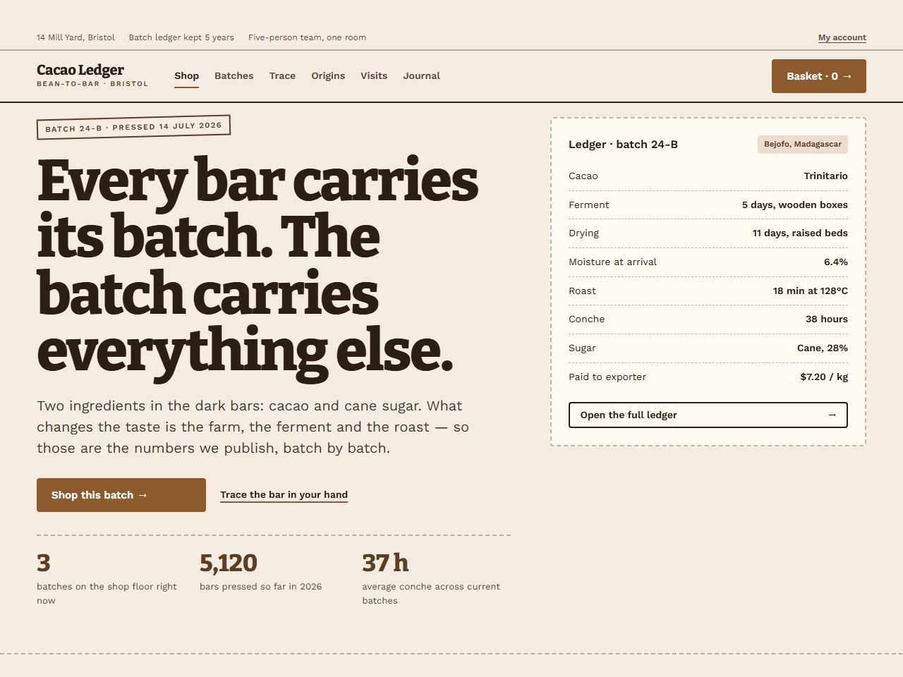 Cacao Ledger — Desktop