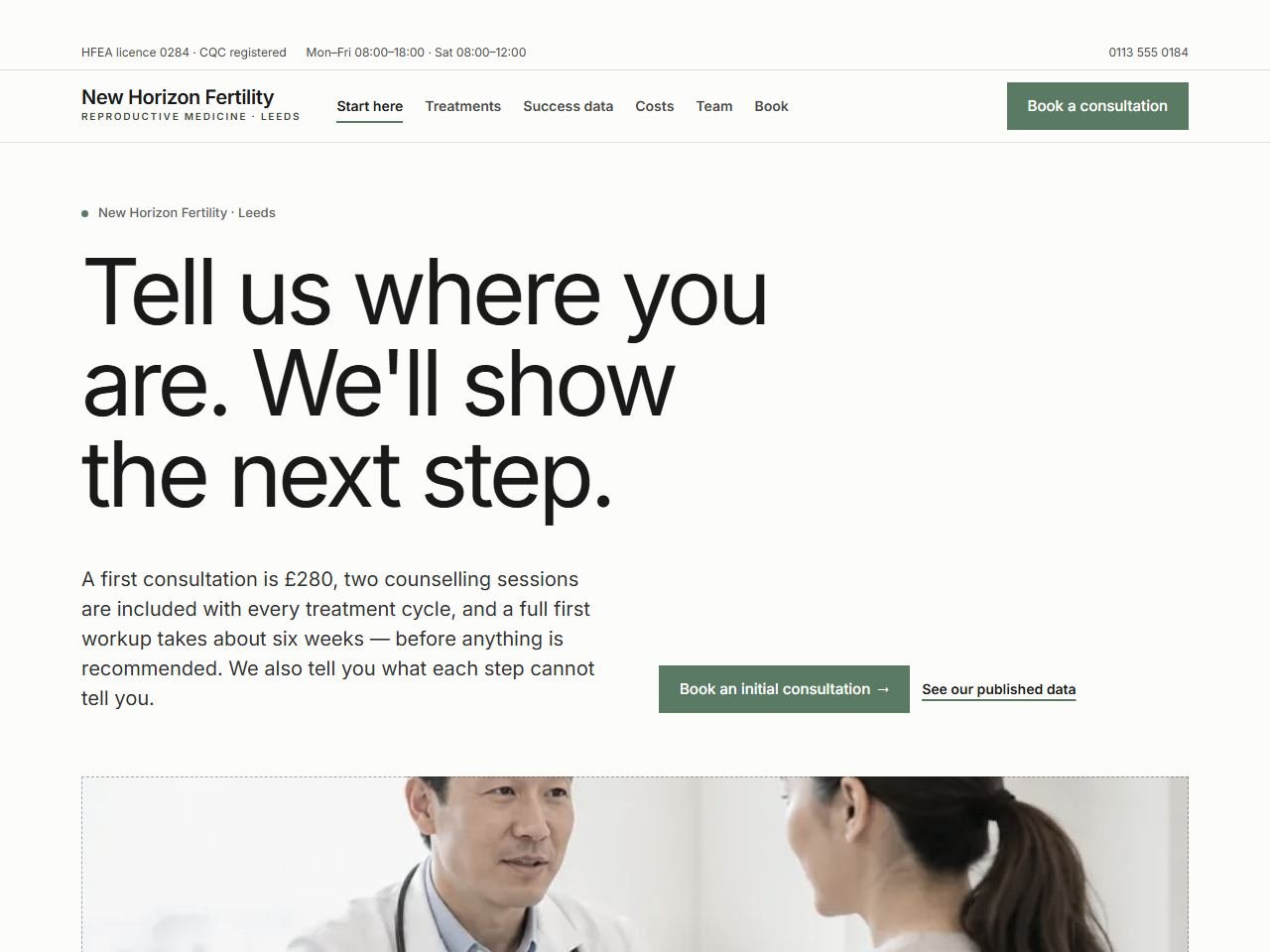 New Horizon Fertility — Desktop