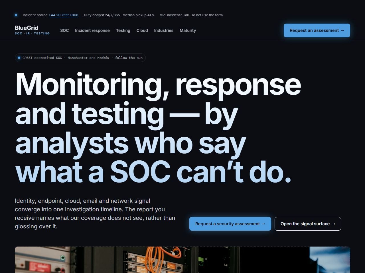 BlueGrid SOC — Desktop