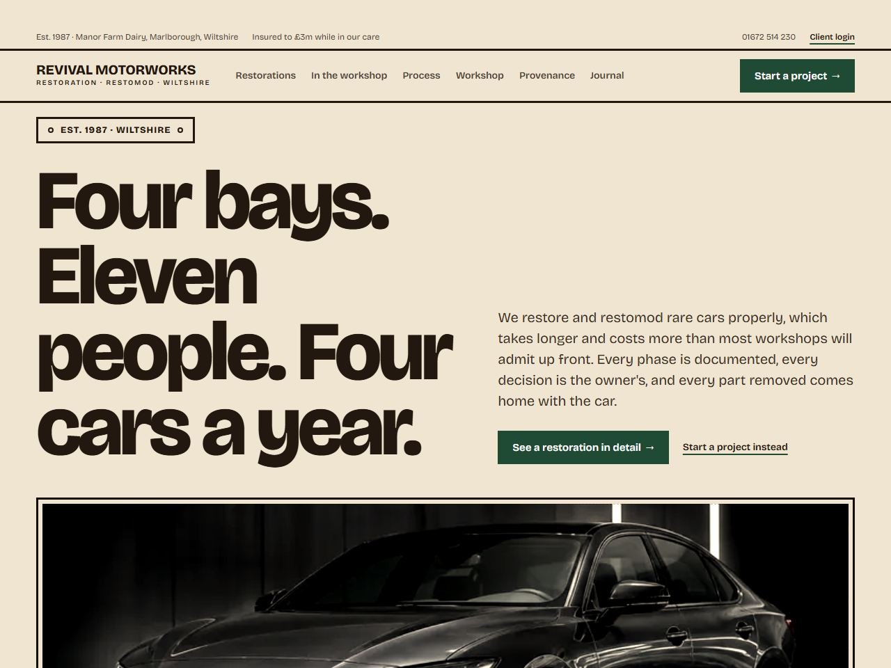 Revival Motorworks — Desktop