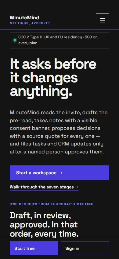 MinuteMind — Telefon