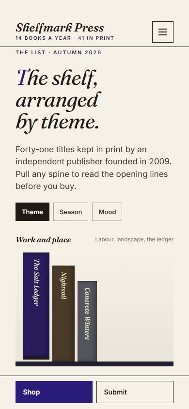Shelfmark Press — Telefon
