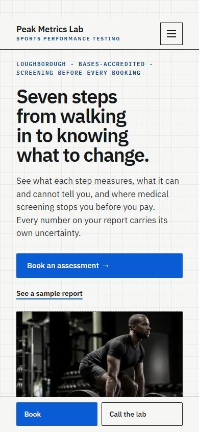Peak Metrics Lab — Telefon