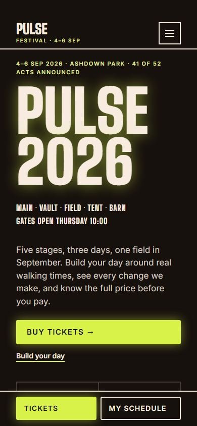 Pulse Festival — Telefon