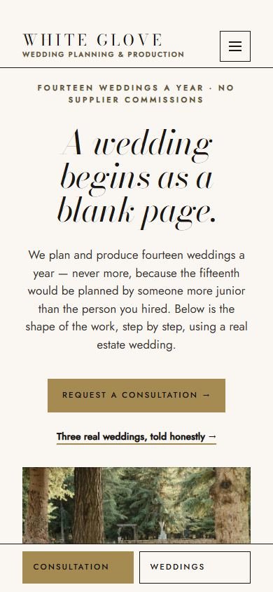White Glove Weddings — Phone